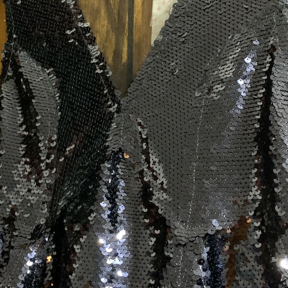 FREE PEOPLE Dance Til Dawn Black SEQUIN DRESS! ๐คฉ - Picture 6 of 8